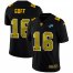 Detroit Lions #16 Jared Goff Mens Black Nike Golden Sequin Vapor Limited NFL Jersey
