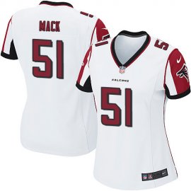 Nike Atlanta Falcons #51 Alex Mack White Womens Stitched NFL Elite Jersey
