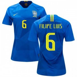 Womens Brazil #6 Filipe Luis Away Soccer Country Jersey