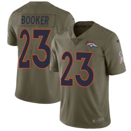 Nike Denver Broncos #23 Devontae Booker Olive Youth Stitched NFL Limited 2017 Salute to Service Jersey