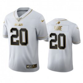 Buffalo Buffalo Bills #20 Frank Gore Mens Nike White Golden Edition Vapor Limited NFL 100 Jersey