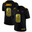 New York New York Giants #8 Daniel Jones Mens Black Nike Golden Sequin Vapor Limited NFL Jersey