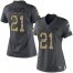 Nike New England Patriots #21 Adrian Phillips Black Womens Stitched NFL Limited 2016 Salute to Service Jersey