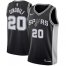 Mens Nike San Antonio Spurs #20 Manu Ginobili Black NBA Swingman Icon Edition Jersey