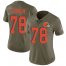 Nike Cleveland Browns #78 Jack Conklin Olive Womens Stitched NFL Limited 2017 Salute To Service Jersey