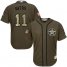 Houston Astros #11 Evan Gattis Green Salute to Service Stitched Youth MLB Jersey