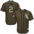 Chicago White Sox #2 Nellie Fox Green Salute to Service Stitched Youth MLB Jersey