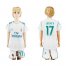Real Madrid #17 Lucas V. White Home Kid Soccer Club Jersey