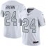 Nike Las Vegas Raiders #24 Willie Brown White Mens Stitched NFL Limited Rush Jersey