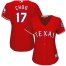 Texas Rangers #17 Shin-Soo Choo Red Alternate Womens Stitched MLB Jersey