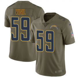 Nike Los Angeles Chargers #59 Nick Vigil Olive Mens Stitched NFL Limited 2017 Salute To Service Jersey
