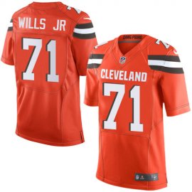 Nike Cleveland Browns #71 Jedrick Wills JR Orange Alternate Mens Stitched NFL New Elite Jersey