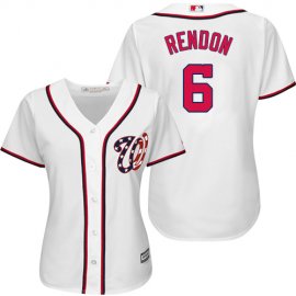 Washington Nationals #6 Anthony Rendon White Home Womens Stitched MLB Jersey