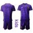 Mexico Blank Purple Goalkeeper Kid Soccer Country Jersey