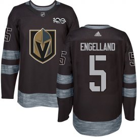 Adidas Vegas Golden Knights #5 Deryk Engelland Black 1917-2017 100th Anniversary Stitched NHL Jersey