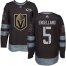 Adidas Vegas Golden Knights #5 Deryk Engelland Black 1917-2017 100th Anniversary Stitched NHL Jersey