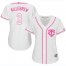 Minnesota Twins #3 Harmon Killebrew White/Pink Fashion Womens Stitched MLB Jersey