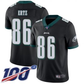 Nike Philadelphia Eagles #86 Zach Ertz Black Alternate Mens Stitched NFL 100th Season Vapor Limited Jersey