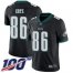 Nike Philadelphia Eagles #86 Zach Ertz Black Alternate Mens Stitched NFL 100th Season Vapor Limited Jersey