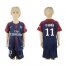 Paris Saint-Germain #11 Di Maria Home Kid Soccer Club Jersey