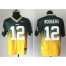 Nike Green Bay Packers #12 Aaron Rodgers Green/Gold Mens Stitched NFL Elite Fadeaway Fashion Jersey