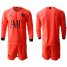 Paris Saint-Germain Blank Red Jordan Long Sleeves Soccer Club Jersey