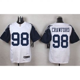Nike Dallas Cowboys #98 Tyrone Crawford White Mens Stitched NFL Elite Rush Jersey