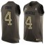 Nike Green Bay Packers #4 Brett Favre Green Mens Stitched NFL Limited Salute To Service Tank Top Jersey