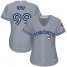 Toronto Blue Jays #99 Hyun-Jin Ryu Grey Road Womens Stitched MLB Jersey