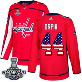 Adidas Washington Capitals #44 Brooks Orpik Red Home Authentic USA Flag Stanley Cup Final Champions Stitched Youth NHL Jersey