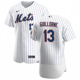 New York Mets #13 Luis Guillorme Mens Nike White Home 2020 Authentic Player MLB Jersey