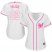 Milwaukee Brewers #22 Christian Yelich White/Pink Fashion Womens Stitched MLB Jersey