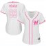 Milwaukee Brewers #22 Christian Yelich White/Pink Fashion Womens Stitched MLB Jersey
