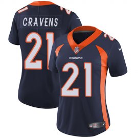 Nike Denver Broncos #21 Sua Cravens Blue Alternate Womens Stitched NFL Vapor Untouchable Limited Jersey
