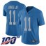 Nike Detroit Lions #11 Marvin Jones Jr Blue Throwback Mens Stitched NFL 100th Season Vapor Limited Jersey