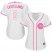 Chicago Cubs #6 Nicholas Castellanos White/Pink Fashion Womens Stitched MLB Jersey