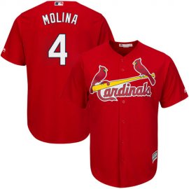 St.Louis Cardinals #4 Yadier Molina Red Cool Base Stitched Youth MLB Jersey