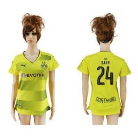 Womens Dortmund #24 Sarr Home Soccer Club Jersey