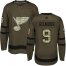 Adidas St. Louis Blues #9 Doug Gilmour Green Salute to Service Stitched NHL Jersey
