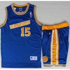 Golden State Warriors 15 Latrell Sprewell Blue Hardwood Classics NBA Jerseys Shorts Suits