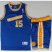 Golden State Warriors 15 Latrell Sprewell Blue Hardwood Classics NBA Jerseys Shorts Suits