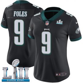 Nike Philadelphia Eagles #9 Nick Foles Black Alternate Super Bowl LII Womens Stitched NFL Vapor Untouchable Limited Jersey