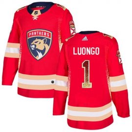 Adidas Florida Panthers #1 Roberto Luongo Red Home Authentic Drift Fashion Stitched NHL Jersey