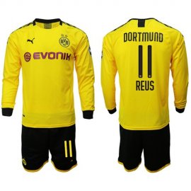 Dortmund #11 Reus Home Long Sleeves Soccer Club Jersey