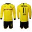 Dortmund #11 Reus Home Long Sleeves Soccer Club Jersey