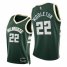 Nike Milwaukee Bucks #22 Khris Middleton Womens 2021-22 75th Diamond Anniversary NBA Jersey Green Womens