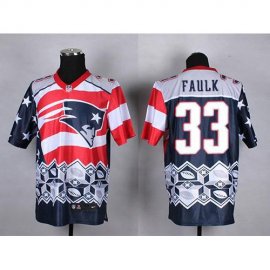 Nike New England Patriots #33 Kevin Faulk Navy Blue Mens Stitched NFL Elite Noble Fashion Jersey