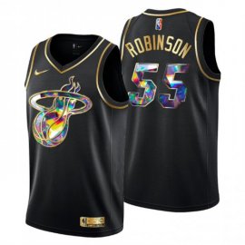 Miami Miami Heat #55 Duncan Robinson Mens Golden Edition Diamond Logo 2021/22 Swingman Jersey – Black Mens