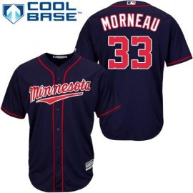 Minnesota Twins #33 Justin Morneau Stitched Navy Blue Cool Base Youth MLB Jersey