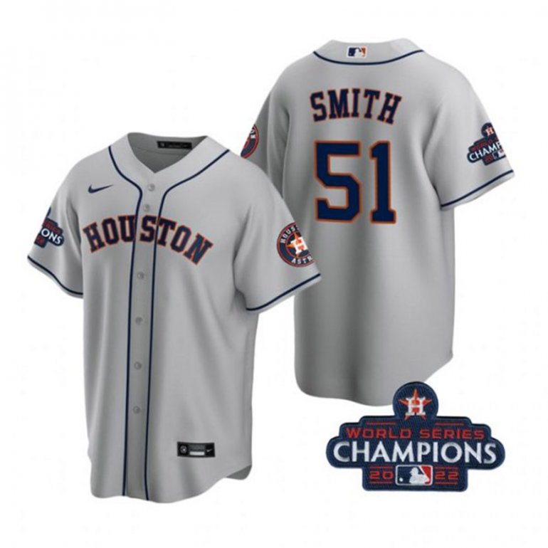 Astros 51 Will Smith Gray 2022 World Series Champions Cool Base Jersey Astros 51 Will Smith Gray 2022 World Series Champions Cool Base Jersey